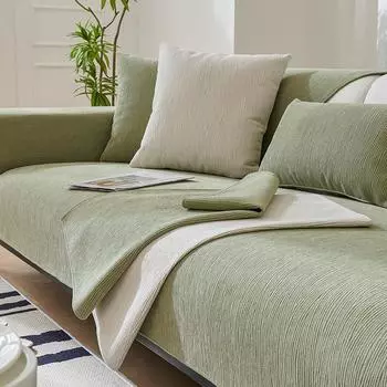 Однотонная диванная подушка из синели, универсальный нескользящий коврик Four Seasons, чехол для дивана, чехол 70*70cm