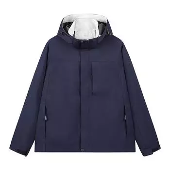 Однотонная двухсторонняя куртка для пары, ветрозащитная и водонепроницаемая, однослойная, повседневная, для спорта на открытом воздухе, для мужчин и женщин, с капюшоном снаружи M