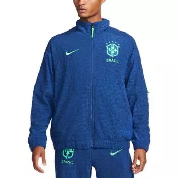 Однотонная футбольная спортивная куртка Nike с логотипом, мужская верхняя одежда, синяя DX2045-490 L