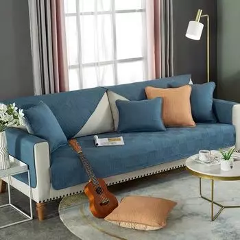 Однотонная хлопковая подушка для дивана, ткань, простая современная четырехсезонная универсальная нескользящая подушка, чехол для дивана из чистого хлопка 70*70
