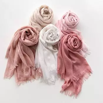 Однотонная хлопковая шаль из пашмины для женщин, теплая зимняя накидка, шарфы с принтом в виде хиджаба, женские платки, банданы, палантины, шарфы, НОВИНКА