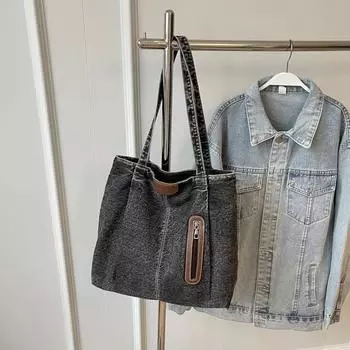 Однотонная ковбойская сумка на молнии, повседневная, простая, высококачественная, мягкая, большой емкости, в стиле вестерн