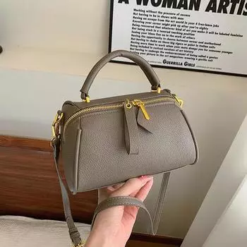 Однотонная кожаная сумка для женщин дизайнерский бренд ретро кроссбоди сумка-мессенджер модная