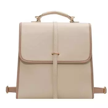 Однотонная кроссбоди сумка из ПУ кожи, женский рюкзак большой вместимости, для улицы