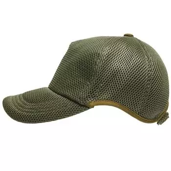 Однотонная круглая сетчатая кепка цвета хаки большого размера [Большие часы] CPMG-06R Мужская