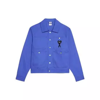 Однотонная куртка Puma x AMI Paris с вышитым логотипом и пуговицами, синие куртки 534065-93 S