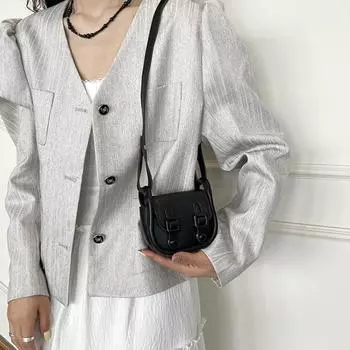 Однотонная мини-сумка-седло, маленькая квадратная сумка, квадратная сумка на плечо, повседневная сумка через плечо для девочек розовый