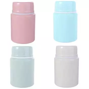 Однотонная мини-термос-чашка из нержавеющей стали, термобутылка для воды, каши, супа розовый