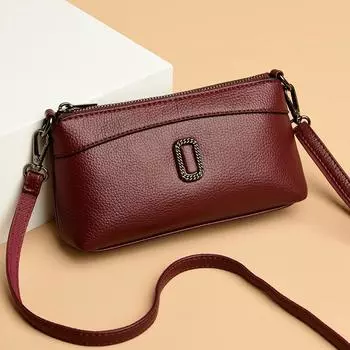 Однотонная модная женская маленькая сумка для мобильного телефона, новая простая высококачественная сумка через плечо из искусственной кожи для отдыха, мини-сумка через плечо