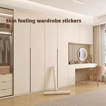 Однотонная наклейка для шкафа для одежды, чувствительная к коже, водонепроницаемая самоклеящаяся настенная бумага, восстановленная пленка 40cm*5m