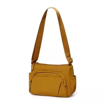 Однотонная наплечная сумка, студенческая сумка кроссбоди, женская легкая сумка-хобо большой вместимости жёлтый