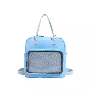 Однотонная нейлоновая сумка через плечо JK Student School Bag Fashion Transparent Itabag Girl/Boy