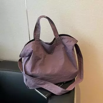 Однотонная нейлоновая женская сумка на молнии, высококачественный косметический продукт, мягкая универсальная сумка через плечо, популярная сумка через плечо, модная, новая