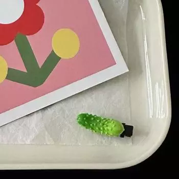 Однотонная овощная заколка для волос Мини смешная заколка модная еда боковая челка клипса отпуск red pepper