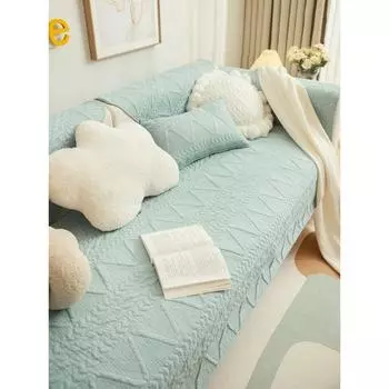 Однотонная подушка для дивана из чистого хлопка, четырехсезонная нескользящая подушка, простой чехол для дивана из цельного дерева 70*70