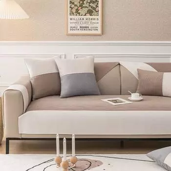 Однотонная подушка для дивана, универсальная нескользящая подушка для четырех сезонов, простой современный зимний вельветовый чехол на сиденье, тканевый чехол 70*70cm