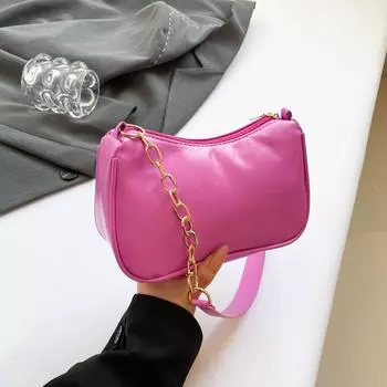 Однотонная популярная сумка на осень 2024 года, новая мода, повседневная, на одно плечо, в иностранном стиле, для поездок на работу, портативная, подмышечная, маленькая квадратная сумка белый