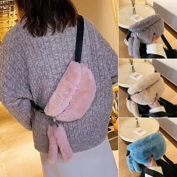 Однотонная поясная сумка на молнии, поясная сумка, повседневная сумка для денег, женская женская сумка