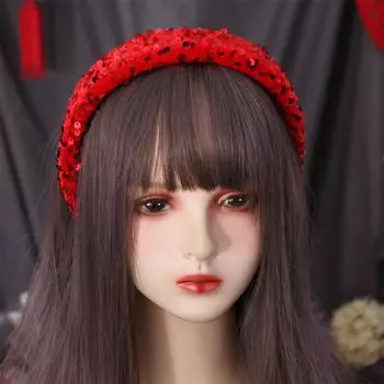 Однотонная повязка на голову с блестками, бархатная губка, модная широкая повязка для волос для девочек серебряный