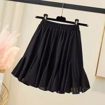 Однотонная повседневная короткая юбка для женщин, модная женская мини-юбка с высокой талией, женская эластичная плиссированная юбка S белый