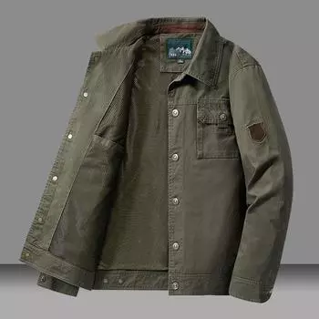 Однотонная повседневная куртка с лацканами, мужское пальто, теплая осенне-зимняя мужская новая куртка M