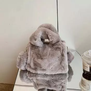 Однотонная повседневная плюшевая женская сумка через плечо, модные ретро-сумки через плечо, универсальная милая женская сумка для поездок на работу чёрный