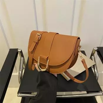 Однотонная повседневная весенняя новая стильная модная повседневная модная сумка-седло через плечо для женщин