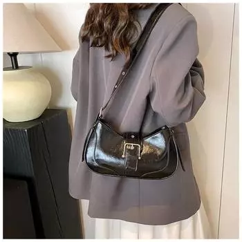 Однотонная, простая и элегантная женская сумка из полиуретана с цепочной молнией через плечо, мягкая и универсальная сумка для поездок на работу