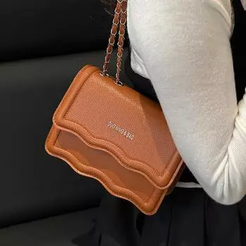 Однотонная простая и модная повседневная сумка, модная ретро женская сумка, новая стильная сумка через плечо, маленькая квадратная сумка