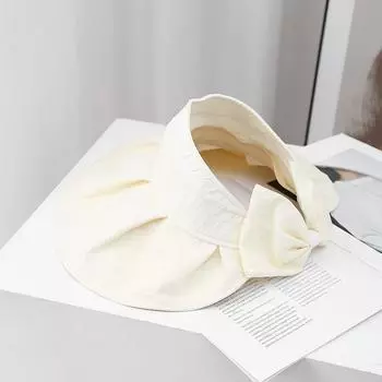 Однотонная простая шляпа от солнца с большим карнизом, текстура шляпы, коралловый узел, пустая шляпа-цилиндр, летняя защита от солнца M56-58cm бежевый