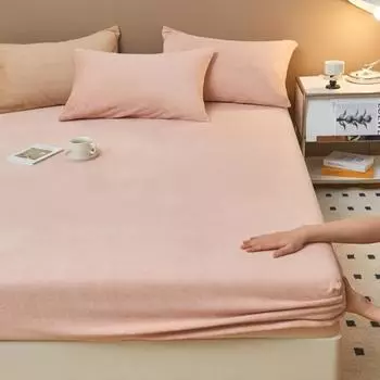 Однотонная простыня из молочного бархата, одинарная простыня из матовой фланели, защитная накидка Simmons. 120*200