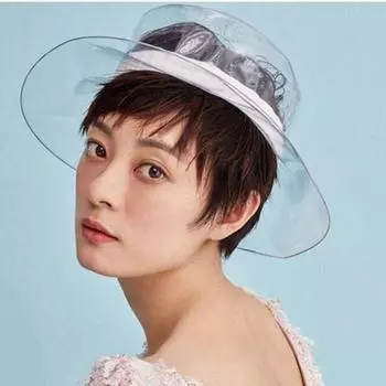 Однотонная прозрачная шляпа рыбака из ПВХ, солнцезащитная кепка, переносная прозрачная шляпа-ведро для отдыха фиолетовый