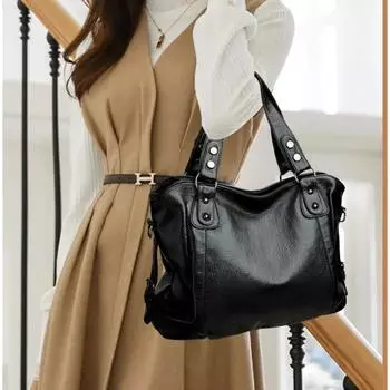 Однотонная ПУ молния ретро элегантная женская сумка через плечо высокого качества модные универсальные сумки большой вместимости для поездок на работу