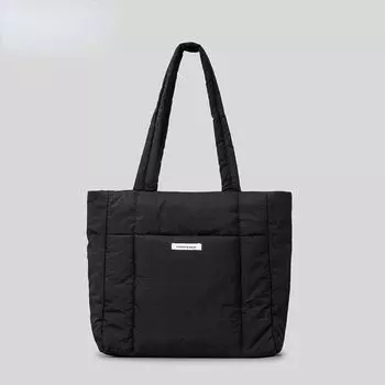 Однотонная пуховая хлопковая сумка Большая вместимость Сумки-тоут Модная сумка под мышку на плечо Женская