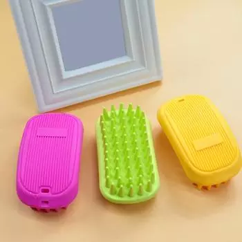 Однотонная расческа для шерсти собак и кошек, щетка для ванны и массажного инструмента для ухода за шерстью щенков и домашних животных