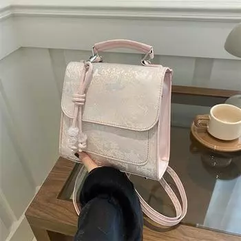 Однотонная ретро-свежая подмышка 2024 года, новый темпераментный модный дизайн, одно плечо, сумка через плечо в иностранном стиле с текстурой зелёный