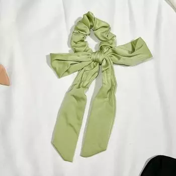 Однотонная резинка для волос с бантом, милая резинка для волос с маленьким цветком, универсальный аксессуар для волос, внешняя резинка для волос, резинка для волос и резинка