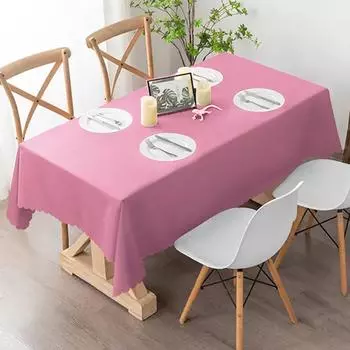 Однотонная скатерть, прямоугольная скатерть, устойчивая к пятнам и складкам, моющаяся, для обеденного стола, дня рождения, свадьбы, вечеринки