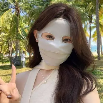 Однотонная солнцезащитная маска, солнцезащитный шарф для лица, маска Джини для лица, регулируемая маска из ледяного шелка для пешего туризма темно серый