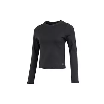 Однотонная спортивная тренировочная футболка с длинными рукавами Under Armour, женские топы, черные 1376338-001 L