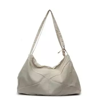 Однотонная сумка через плечо Большая вместительная сумка-тоут Водонепроницаемая сумка через плечо Женская сумка для поездок на работу Сумка для студентов бежевый