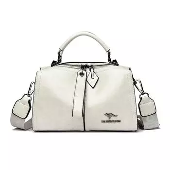 Однотонная сумка через плечо для женщин из вощеной кожи, роскошные сумки через плечо для женщин, высококачественная сумка-мессенджер