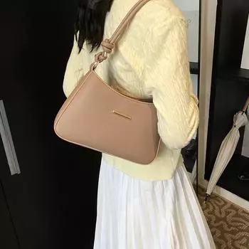 Однотонная сумка через плечо для женщин, модная сумка через плечо, в которую можно положить мобильный телефон (30cm<Max Length<50cm)