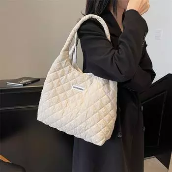 Однотонная сумка через плечо для женщин, сумка для поездок на работу, большая вместимость, сумка подмышкой зелёный