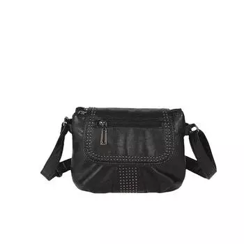 Однотонная сумка через плечо из искусственной кожи с застежкой-молнией, горячая распродажа, простая модная сумка-ранец, мягкая универсальная сумка через плечо для поездок на работу