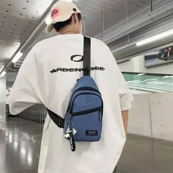 Однотонная сумка через плечо с застежкой-молнией, повседневная сумка на плечо, популярная поясная, простая, однотонная, популярный продукт, мягкий