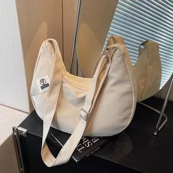 Однотонная сумка через плечо, женская сумка-хобо зелёный