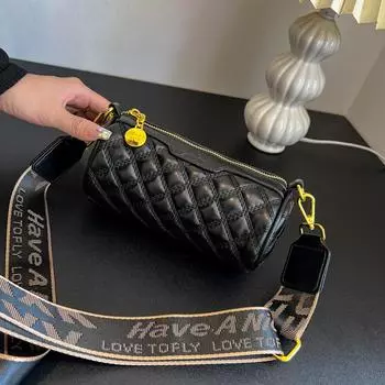 Однотонная сумка-цилиндр, модная женская сумка через плечо с бриллиантами, сумка-подушка Ins в том же стиле, женская сумка через плечо Temperament