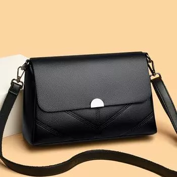 Однотонная сумка из искусственной кожи на плечо для женщин, дизайнерские женские сумки через плечо, кошелек, люксовый бренд, мода, новинка
