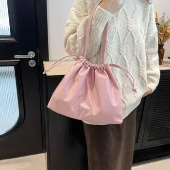 Однотонная сумка на плечо с завязками, большая вместимость, сумка во французском стиле, сумка из искусственной кожи, сумка для пельменей на открытом воздухе фиолетовый